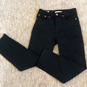 Levi’s Black Wedgie Straight Jeans Size 24